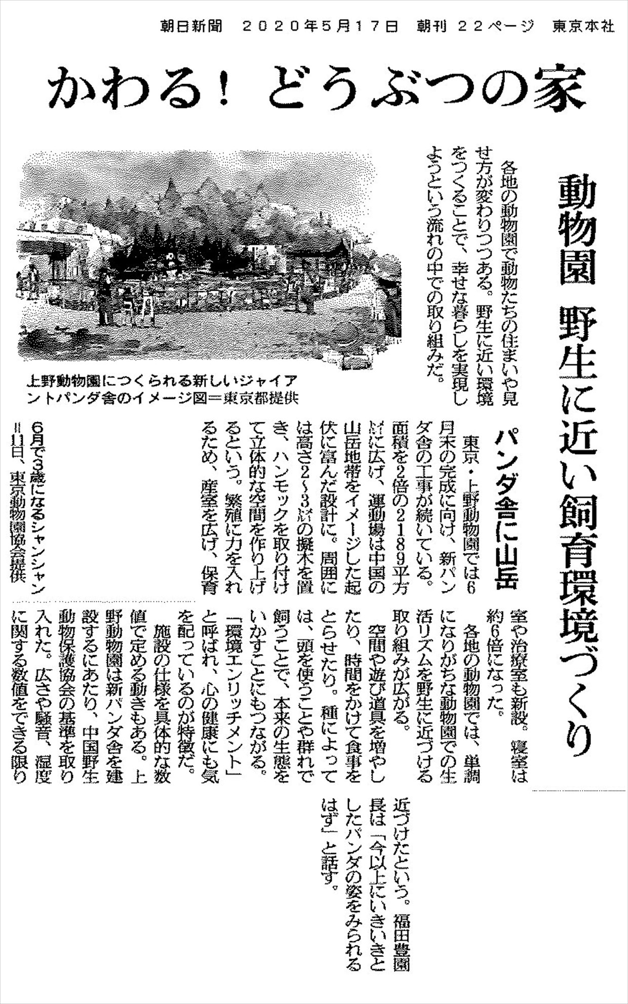 「朝日新聞」　2020年5月17日（日）朝刊